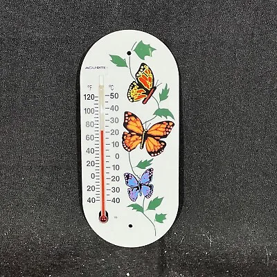 Vintage Thermometer AcuRite Indoor Window Butterflies 8  ***Butterfly Lovers*** • $9.99