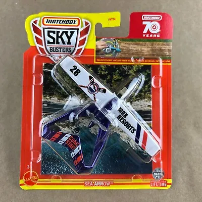 Matchbox Sky Busters 2023 Sea Arrow Purple White 7/32 Diecast Toy Plane • $4.99