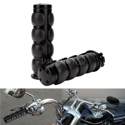 Motorcycle Rubber 1  Handlebar Grips For Harley Touring Road King Softail Custom • $37.11