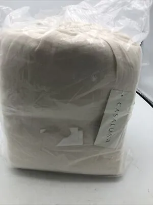 Casaluna Queen 100% Washed Hemp Solid Sheet Set Snowball White • $64.95