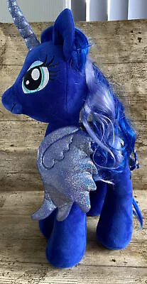 £9.99 • Buy Build A Bear My Little Pony Princess Luna Pegasus Unicorn 19” Tall Royal Blue