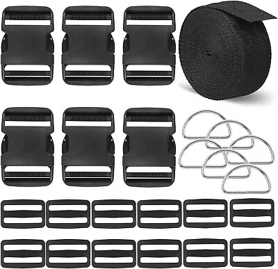 	2 Inch Buckles Straps Set 6 Yards Nylon Webbing Straps With 6 Pcs Quick Side	 • $15.90