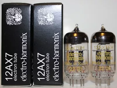 Matched Pair Electro Harmonix 12AX7EH / ECC83 Tubes Brand NEW In Box ! • $45.33