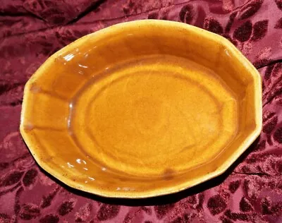 Vintage McCoy Amber Brown Pottery Casserole Dish Marked #7071 Oven Proof USA • $18