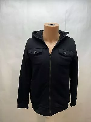 Tony Hawk Full Zip Jacket Mens  Hoodie  Faux Fur  Lined Large • $25.55