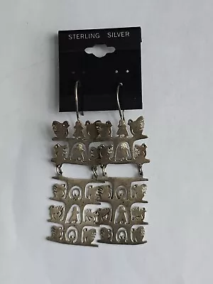 Vintage Taxco/ Mexican Mexico Sterling Silver Tree Of Life Earrings • $75