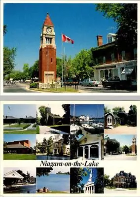 2~4X6 Postcards Niagara-On-The-Lake Canada STREET SCENE~TOWN CLOCK~YACHT BASIN+ • $7.59