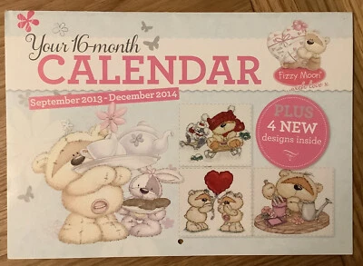 £4.50 • Buy Fizzy Moon Cross Stitch Calendar - September 2013 - December 2014