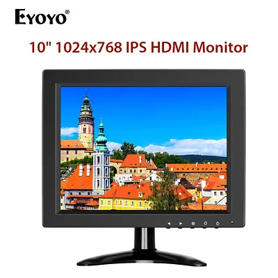 $150.95 • Buy Eyoyo 10  IPS HDMI Monitor With BNC HDMI VGA AV For CCTV DVD/VCD PC Gaming Tool