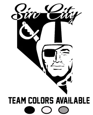 Las Vegas Raiders [CUSTOM DESIGN] Sin City Logo Decal Car Glass Sticker • $10