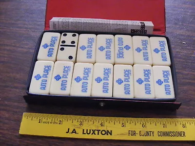 $60.47 • Buy Vintage Marbelike Auto Place White Dominoes