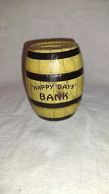 Vintage/Antique J Chein Tin Barrel Happy Days Bank USA  • $14.99