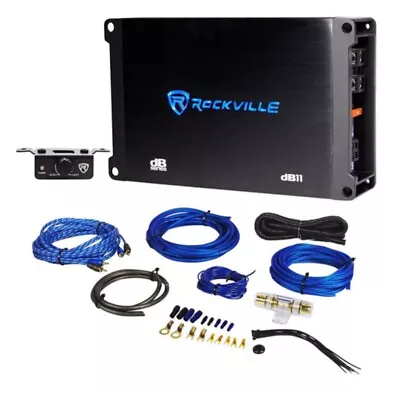 Rockville DB11 1400w Peak/350w RMS Mono 2-Ohm Amplifier Car Amp+Bass Remote • $80