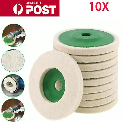 10PCS 4/5'' Wool Buffing Polishing Angle Grinder Wheel Felt Pad Buffer Buff Disc • $6.89