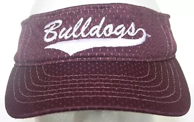 Vintage MSU Mississippi State Bulldogs Maroon Mesh Visor Calhead Script Hat Cap • $34.47