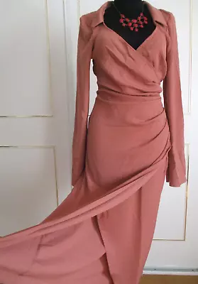 £23.50 • Buy ASOS Brown Maxi Long Wrap Style  Dress Size 10/12