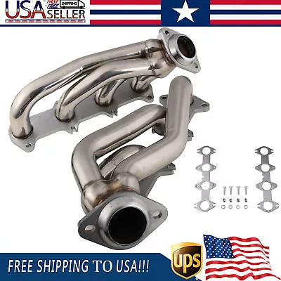 Hi Flow Exhaust System Headers Shorty Tubes For V8 2004-2010 Ford F150 XL XLT FX • $164.98