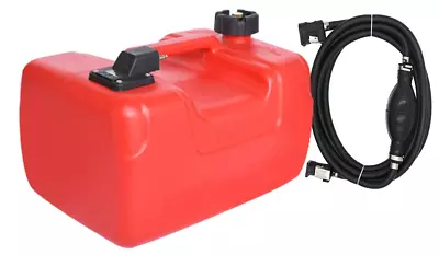 3 Gal 12L Portable Boat Fuel Tank With Hose Connector For Marine Outboard Motor • $55.99