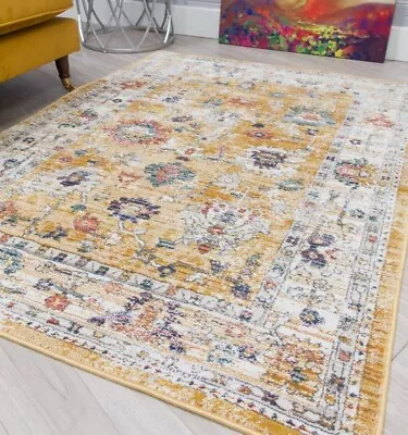 £46.99 • Buy Vintage Rugs Modern Style Living Room Bedroom Distressed Large Faded Floor Rug