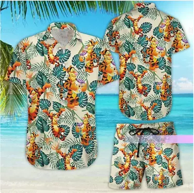 Disney Tigger Shorts 3D HAWAII SHIRT US Size Christmas Gift Halloween Gift • $33.24