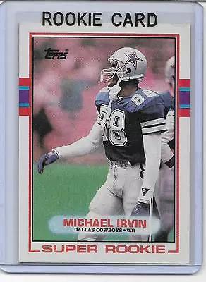 Michael Irvin 1989 Topps Mint Rc Rookie Card Dallas Cowboys  • $13.50