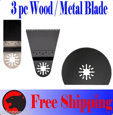 3 Wood Metal Oscillating Multi Tool Saw Blade For Bosch Gop 18V Milwaukee M12  • $10.95