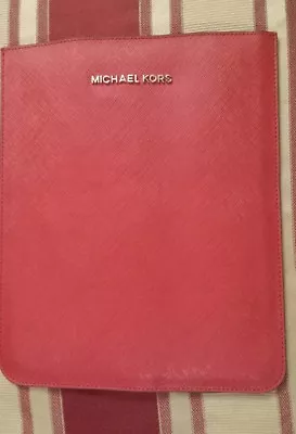 NEW MICHAEL KORS Saffiano Leather IPad Case Sleeve Red • $57.99