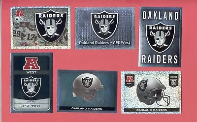 2011-2016 Panini OAKLAND RAIDERS Helmet / Logo Foil Sticker Card Lot • $8