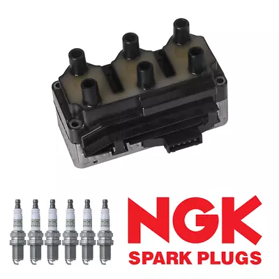 Ignition Coil & NGK Platinum Spark Plug For 1999 2001 Volkswagen EuroVan UF163 • $72.09