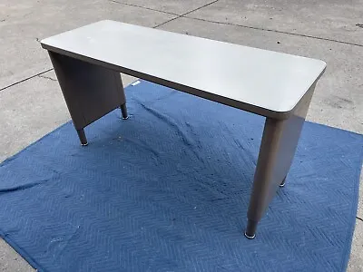 Classic Tan VINTAGE Steelcase TANKER DESK Table - MID CENTURY MODERN DESIGN • $225