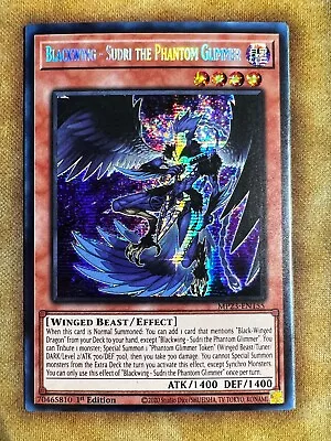 Yugioh Blackwing - Sudri The Phantom Glimmer MP23-EN155 Secret Rare 1st Ed NM • $1.19