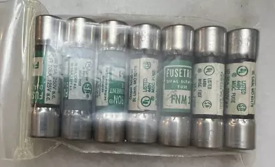 NEW LOT OF 7 Bussmann FNM-1  1 Amp (1A) 250V Midget Time-Delay Class CC Fuse • $17