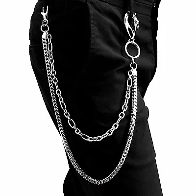 Stainless Steel Pants Chain Mens Hip Hop Rock Waist Metal Decoration • $28