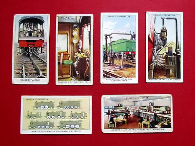 Wills  six Vintage  1938 Cigarette Cards   Railway Equipment  2-3-7-9-21-47 • £1.49