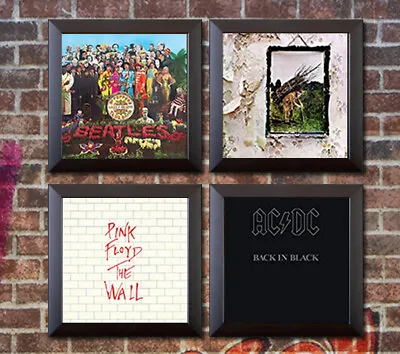 Vinyl Record Wall Display Frames Set Of 4 Frames To Display 33 LPs On The Wall • $93.80