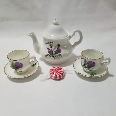 Miniature  Campbeltown  6 Piece Fine China Tea Set By Glen Appin Of Scotland • $15