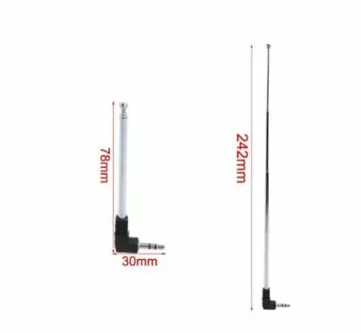 Mobile Phone FM Radio Antenna  -  3.5mm  -  Retractable / Extendable - Universal • £1.49