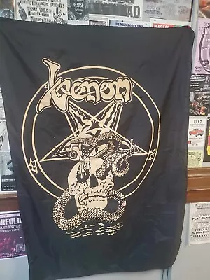 True Vintage 1980’s Venom Black Metal Flag/ Banner/ Tapestry Rare • $220.95