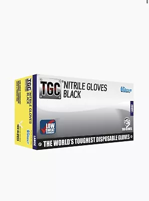 Tgc Nitrile Gloves Black / Pack-100 Gloves (size - L) • $38