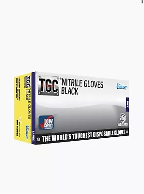 Tgc Nitrile Gloves Black / Pack-100 Gloves (size - M) • $38