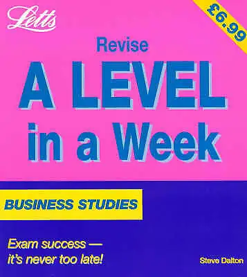 Dalton Steve : Business Studies (Revise A-level In A We FREE Shipping Save £s • £2.46