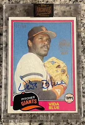 Vida Blue 2022 Topps Archives Signature Series Retired 1981 Auto /99 Autograph • $5.50