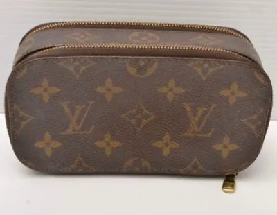 LOUIS VUITTON Monogram Trousse Brush PM Cosmetic Pouch M47510 LV Auth • $196.60