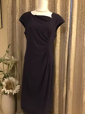 £41 • Buy LK Bennett Purple Davina Ruched Middle Dress UK 16  as Worn By Kate Middleton