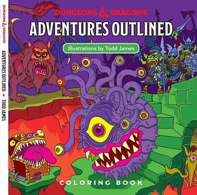 $22.45 • Buy Dungeons & Dragons Adventures Outlined 5th Edition Coloring Book Monster Manual 