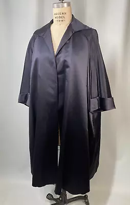 PIERRE BALMAIN Vintage 40's 50's Women’s Swing Coat SIZE XL XXL PLUS Pin-up Navy • $499