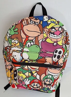 Nintendo Super Mario Bros Character Backpack Laptop School Bag Yoshi Donkey Kong • $14.99