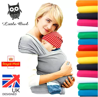 BABY WRAP CARRIER SLING STRETCHY - Breastfeeding - MANY COLOURS!!! • £11.85