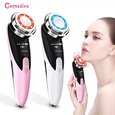 Face Massager Skin Rejuvenation Radio Mesotherapy LED Facial Lifting Beauty Vibr • $37