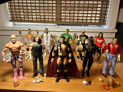 Huge Collection Lot Of 10 Action Figures Wwe Legends Elite Series 78 R-truth Miz • $42.77